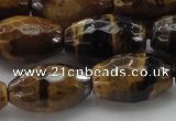 CTE1583 15.5 inches 13*18mm faceted rice yellow tiger eye beads