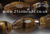 CTE1584 15.5 inches 15*20mm faceted rice yellow tiger eye beads