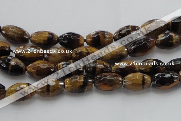 CTE1585 15.5 inches 18*25mm faceted rice yellow tiger eye beads