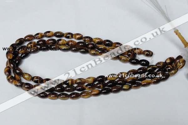 CTE159 15.5 inches 10*14mm rice yellow tiger eye gemstone beads