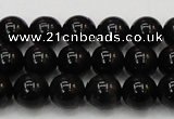 CTE1601 15.5 inches 6mm round AB grade black tiger eye beads