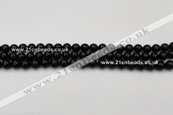 CTE1601 15.5 inches 6mm round AB grade black tiger eye beads