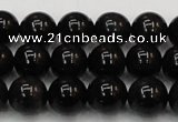 CTE1602 15.5 inches 8mm round AB grade black tiger eye beads