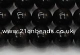 CTE1605 15.5 inches 14mm round AB grade black tiger eye beads