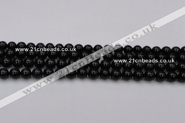 CTE1612 15.5 inches 8mm round A grade black tiger eye beads