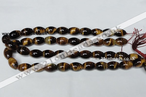 CTE162 15.5 inches 10*30mm rice yellow tiger eye gemstone beads