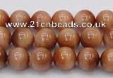 CTE1650 15.5 inches 4mm round sun orange tiger eye beads