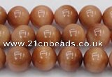 CTE1651 15.5 inches 6mm round sun orange tiger eye beads