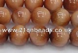 CTE1653 15.5 inches 10mm round sun orange tiger eye beads