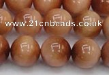 CTE1654 15.5 inches 12mm round sun orange tiger eye beads