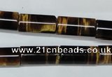 CTE166 15.5 inches 10*20mm column yellow tiger eye gemstone beads