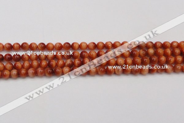 CTE1660 15.5 inches 4mm round sun orange tiger eye beads