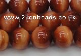 CTE1664 15.5 inches 12mm round sun orange tiger eye beads