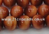 CTE1665 15.5 inches 14mm round sun orange tiger eye beads