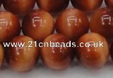 CTE1667 15.5 inches 18mm round sun orange tiger eye beads