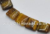 CTE17 15.5 inch 12*12mm square yellow tiger eye beads Wholesale