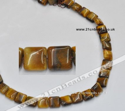 CTE17 15.5 inch 12*12mm square yellow tiger eye beads Wholesale