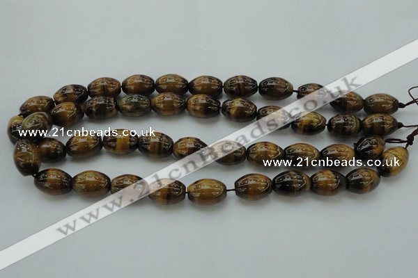 CTE1700 15.5 inches 10*14mm rice yellow tiger eye beads