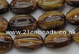 CTE1715 15.5 inches 12*16mm oval yellow tiger eye beads wholesale