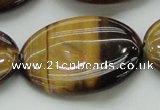 CTE1721 15.5 inches 30*40mm oval yellow tiger eye beads wholesale