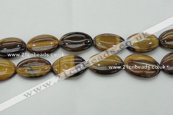 CTE1721 15.5 inches 30*40mm oval yellow tiger eye beads wholesale