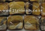 CTE1735 15.5 inches 18*18mm faceted square yellow tiger eye beads