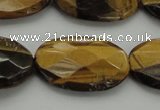CTE1740 15.5 inches 18*25mm faceted oval yellow tiger eye beads