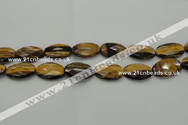 CTE1740 15.5 inches 18*25mm faceted oval yellow tiger eye beads