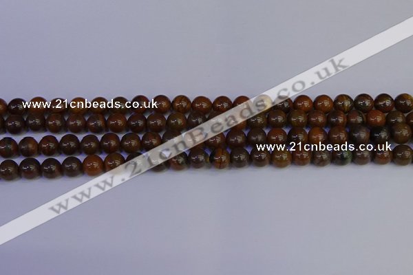 CTE1781 15.5 inches 6mm round yellow iron tiger beads wholesale