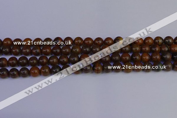 CTE1782 15.5 inches 8mm round yellow iron tiger beads wholesale