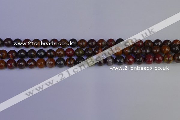 CTE1791 15.5 inches 6mm round red iron tiger beads wholesale