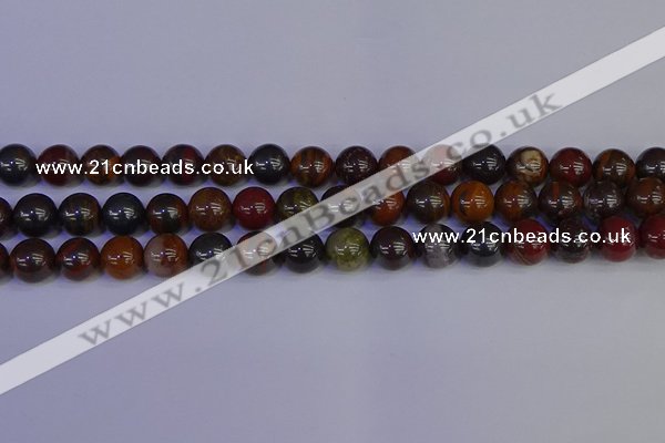 CTE1793 15.5 inches 10mm round red iron tiger beads wholesale