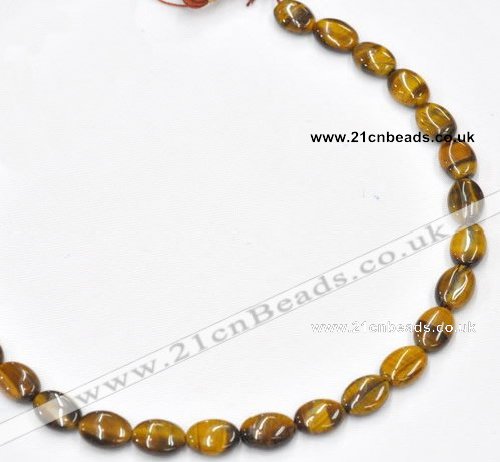 CTE18 15.5 inches 8*10mm oval yellow tiger eye beads Wholesale
