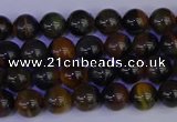 CTE1800 15.5 inches 4mm round blue iron tiger beads wholesale