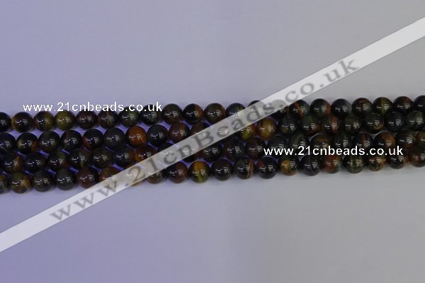 CTE1802 15.5 inches 8mm round blue iron tiger beads wholesale