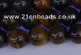 CTE1804 15.5 inches 12mm round blue iron tiger beads wholesale