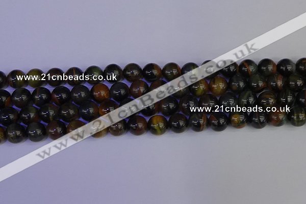 CTE1804 15.5 inches 12mm round blue iron tiger beads wholesale