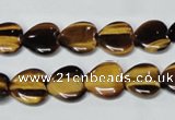 CTE181 15.5 inches 14*14mm heart yellow tiger eye gemstone beads