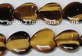 CTE185 15.5 inches 22*22mm heart yellow tiger eye gemstone beads