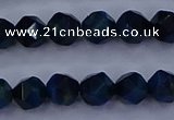 CTE1911 15.5 inches 6mm faceted nuggets blue tiger eye beads