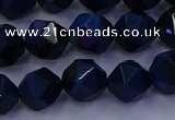 CTE1913 15.5 inches 10mm faceted nuggets blue tiger eye beads