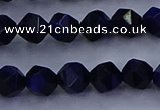 CTE1916 15.5 inches 6mm faceted nuggets blue tiger eye beads