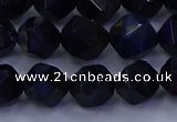 CTE1917 15.5 inches 8mm faceted nuggets blue tiger eye beads