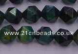 CTE1947 15.5 inches 8mm faceted nuggets green tiger eye beads