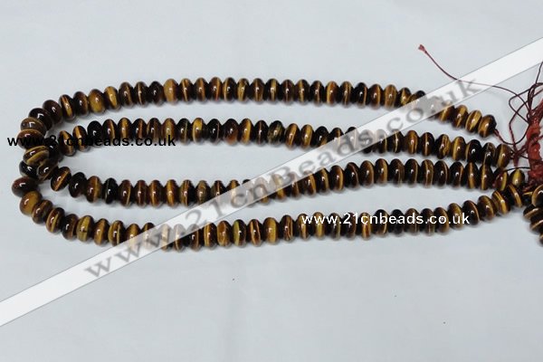 CTE195 15.5 inches 6*10mm rondelle yellow tiger eye gemstone beads