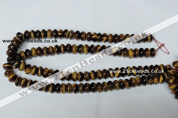 CTE196 15.5 inches 7*12mm rondelle yellow tiger eye gemstone beads