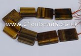 CTE1960 15.5 inches 35*45mm - 35*50mm rectangle yellow tiger eye beads