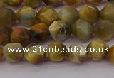 CTE1975 15.5 inches 6mm faceted nuggets golden & blue tiger eye beads