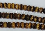 CTE198 15.5 inches 5*8mm faceted rondelle yellow tiger eye gemstone beads