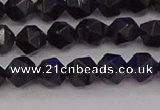 CTE1981 15.5 inches 6mm faceted nuggets blue tiger eye beads